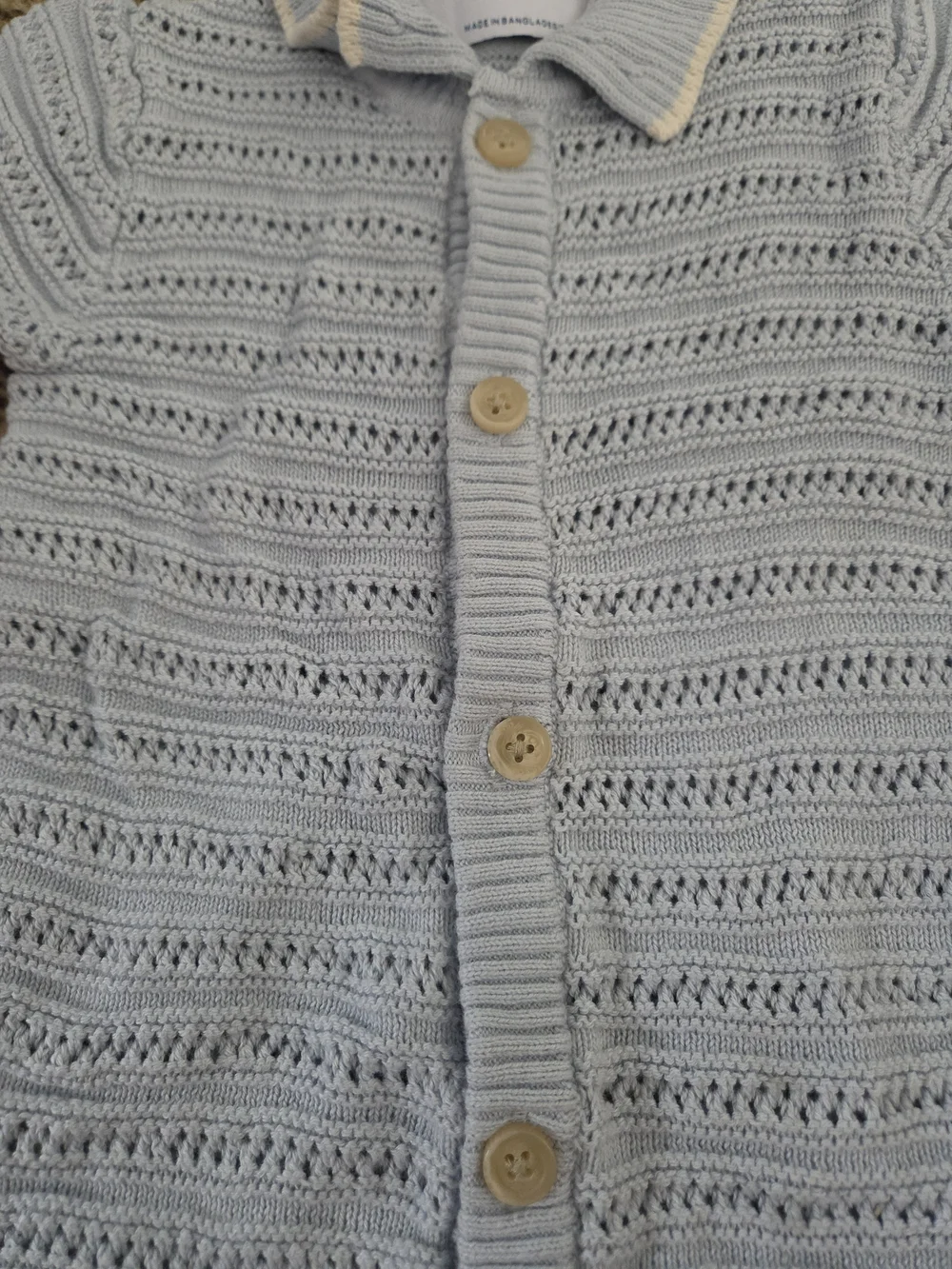 Old Navy Light Blue Knit Button-Front One-Piece Romper
